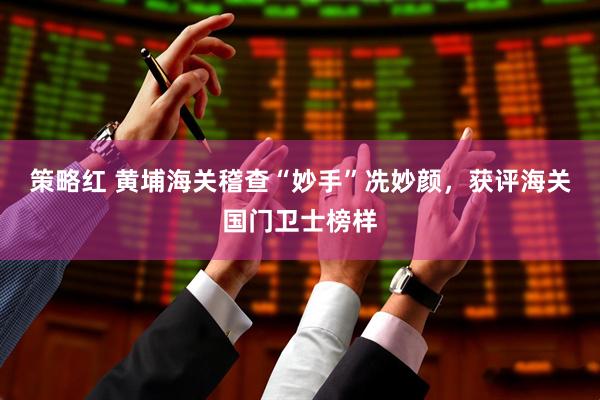 策略红 黄埔海关稽查“妙手”冼妙颜，获评海关国门卫士榜样