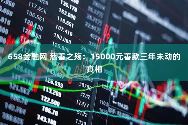658金融网 慈善之殇：15000元善款三年未动的真相